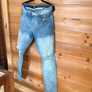 Jordan Craig Men's Light Blue Skinny Distressed Jeans